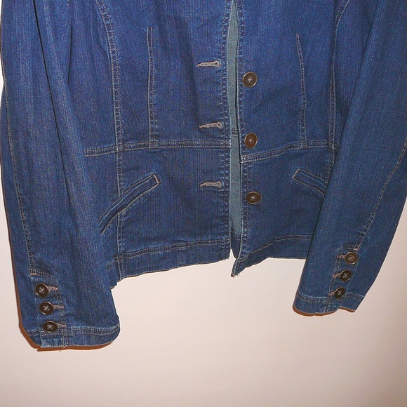 Denim Jean Jacket Coat St. John's Bay size XL Long Sleeve - Picture 5 of 8